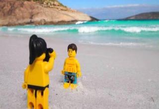 Wait, in one of the beach shots, the lego lady is topless.
