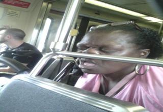 Strange and funny people on public transport.
