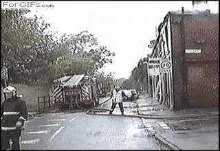 Here are 15 close calls in real time, captured as only GIFs can.