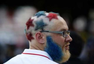 Nothing shows patriotism like having it shaved into your body.