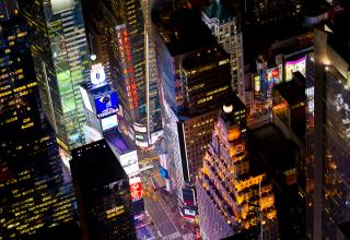 New York City Sparkles at Night