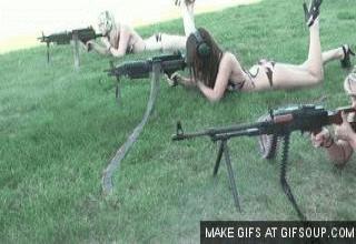 Naked Women Shooting Guns