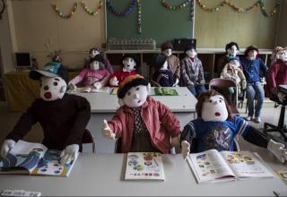 A 64-year-old Japanese woman Ayano Tsukimi, in a nearly abandoned town of Nagoro, Japan has made hundreds of life-size dolls that look like people there who have died or moved away....