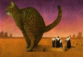 Polish artist Pawel Kuczynski has worked in satirical illustration since 2004, specializing in thought-provoking images that make his audience question their everyday lives. His subjects deal with everything from social media to politics to poverty, and all have a very distinct message if you look closely enough..
