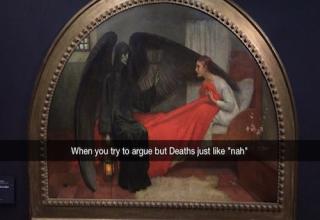 Today, however, we can all not only appreciate art, we can motherf***ing enjoy it, thanks to these art-inspired Snapchats from the art-history-snapchats