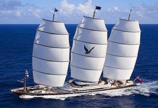 If you have a spare 100 million sitting around d like to hit the open waters for a trans Atlantic voyage you might want to check out the Matlese Falcon.  This little number can sail across the sea in 10 days and is beyond luxurious.