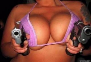 Gallery dedicated to tits and firearms