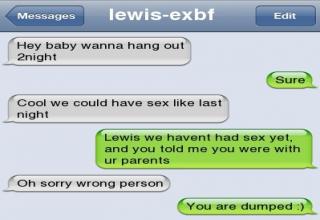 Funny and mean text messages from ex girlfriends and boyfriends.