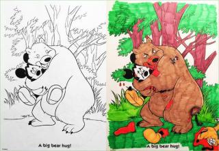 Coloring books ruined by adults.