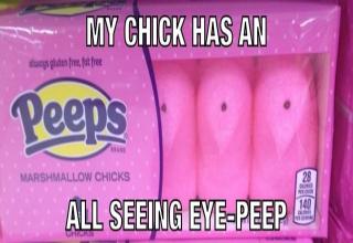 Love 'em or hate 'em, Peeps are as part of Easter as the Christmas Tree or Pumpkin so just lean in. Here are 40 funny Peep related pics- memes, recipes, and what you should really do with those atrocities.