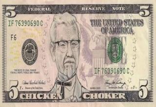 Ok...not really funny but cool drawings on 5 dollar bills.