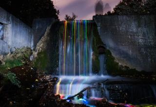 glow sticks and waterfalls...purdy