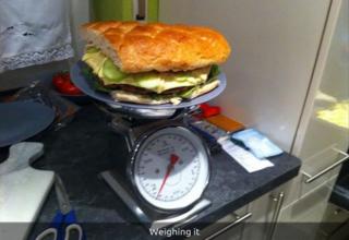 the cake sized burger