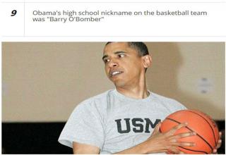 Obama's high school nickname was what?