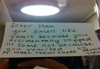 A drunk note can help you piece things back together... or can it?