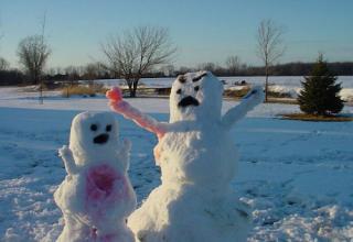 Making a snowman is one of the best things about winter