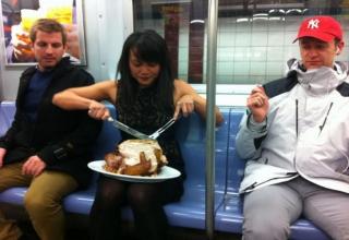 People doing the most awkward things in public places
