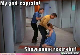 A collection of humorous Star Trek pictures.