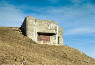 Bunkers in Switzerland from Cold War that are concealed.