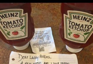 All she wanted was some ketchup, but she got a fae full of karma instead.