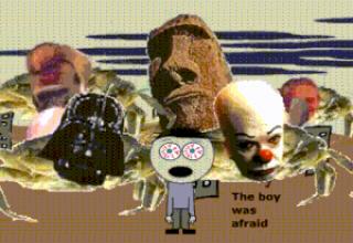 membrane winged insect - Iii The boy was afraid