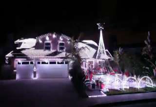 Christmas Light Show Using 54,020 Programmable LED Lights