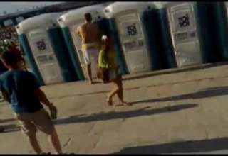 Drunk Guy VS Porta Potties