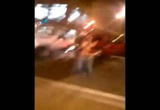 She hit her, wait, he hit her, wait, the cops hit em both! DAMN!