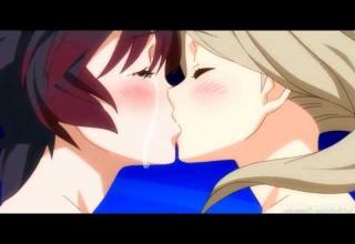 Kissing Anime - Japanese Sexy AV Girl Kaede Matsushima Porn Kiss Scene ...